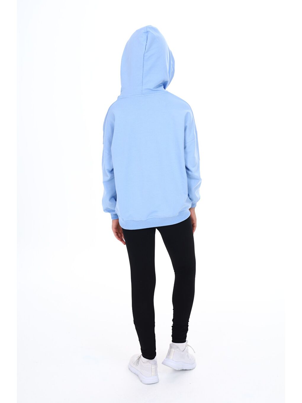 Mavi Kız Çocuk Armalı Taytlı Takım-4