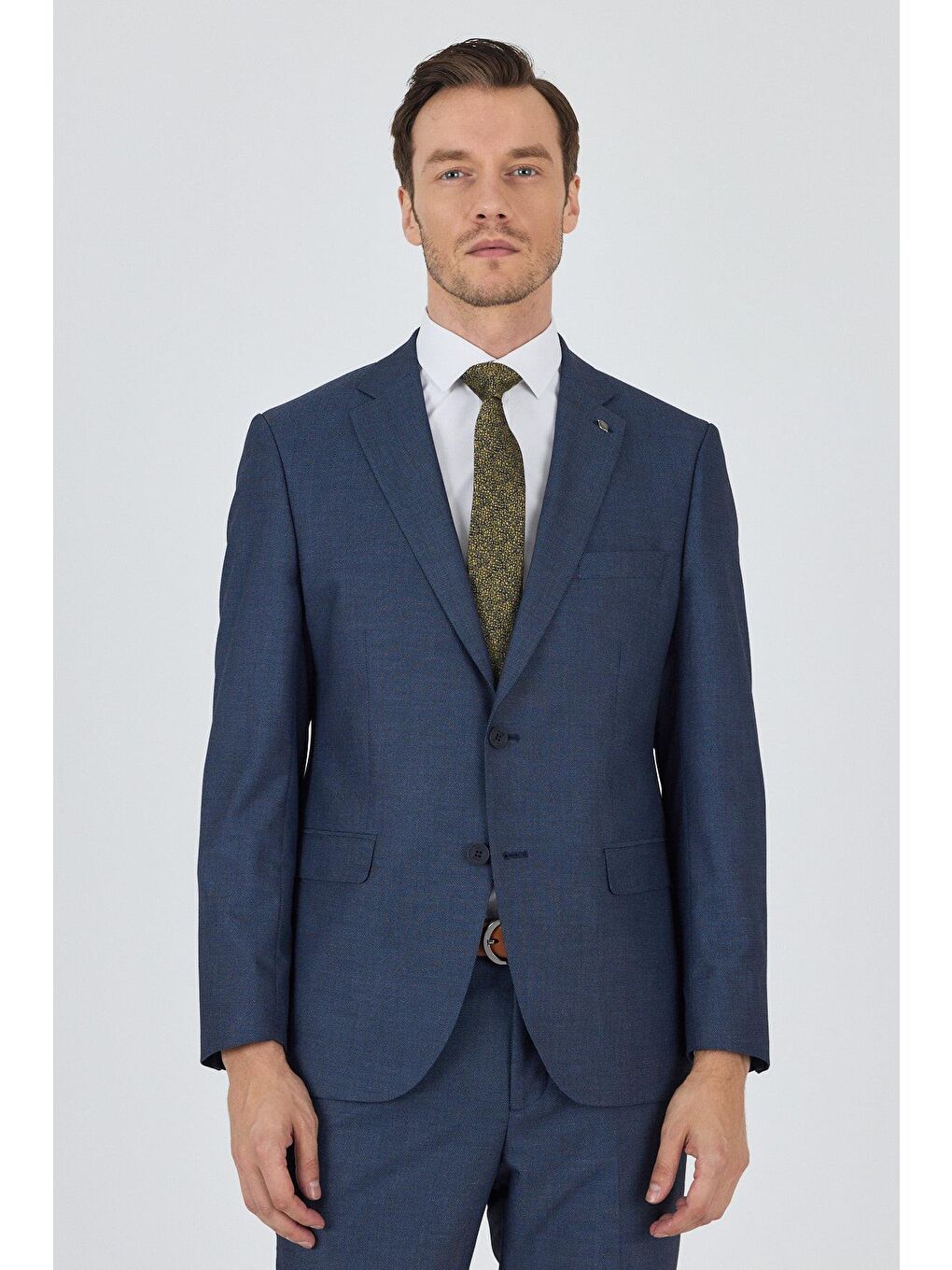 Lacivert Mono Yaka Esnek 6 Drop Comfort Fit Classic Takım Elbise 1001250152