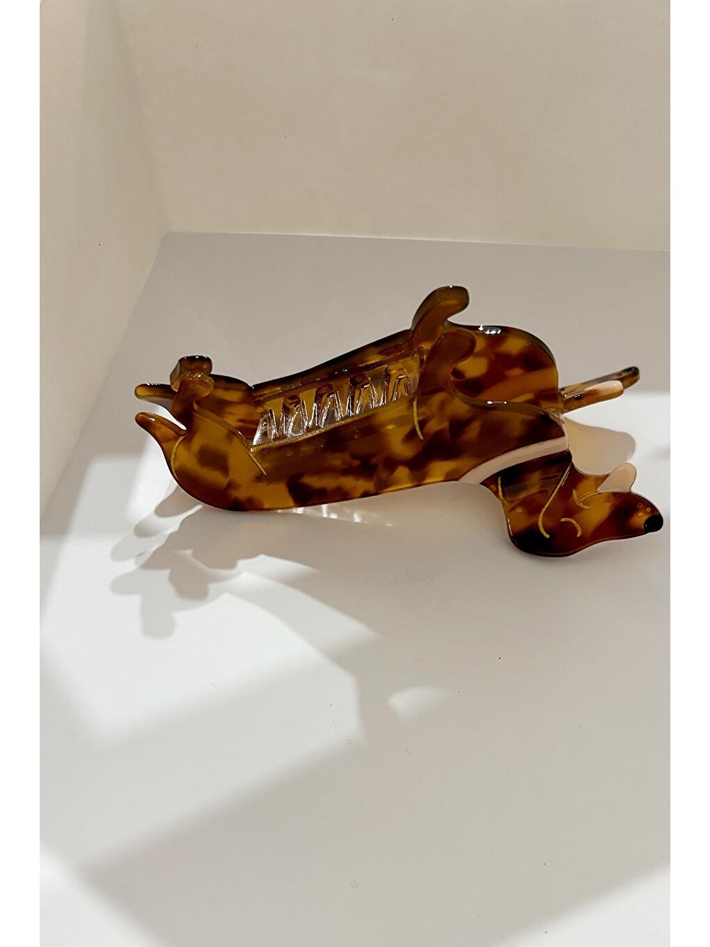 Kahverengi Lüks Asetat Sosis Köpek Mandal Toka-4