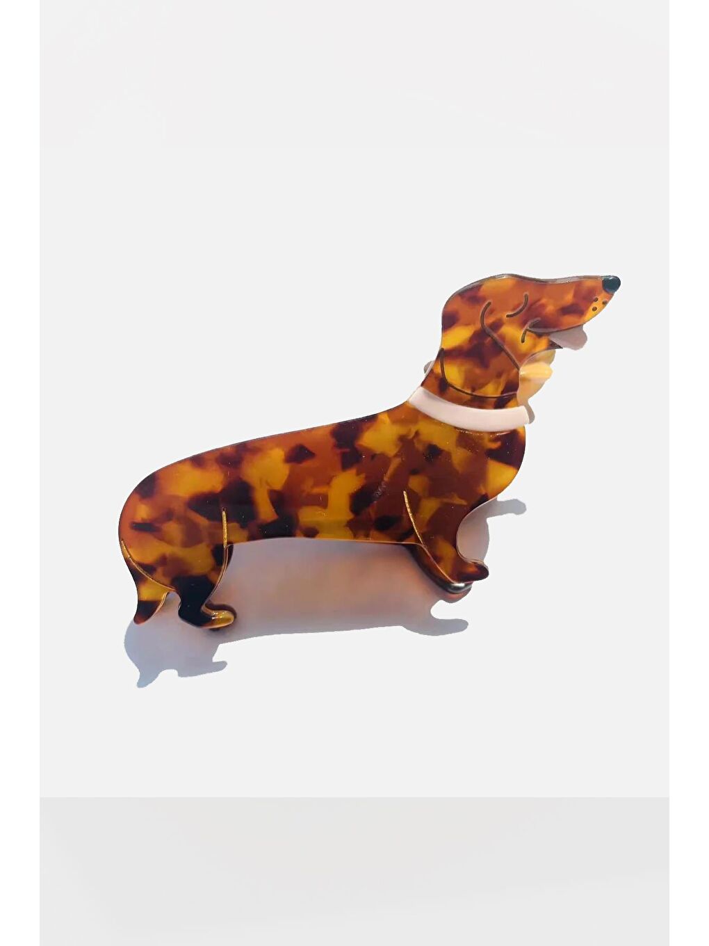 Kahverengi Lüks Asetat Sosis Köpek Mandal Toka-5