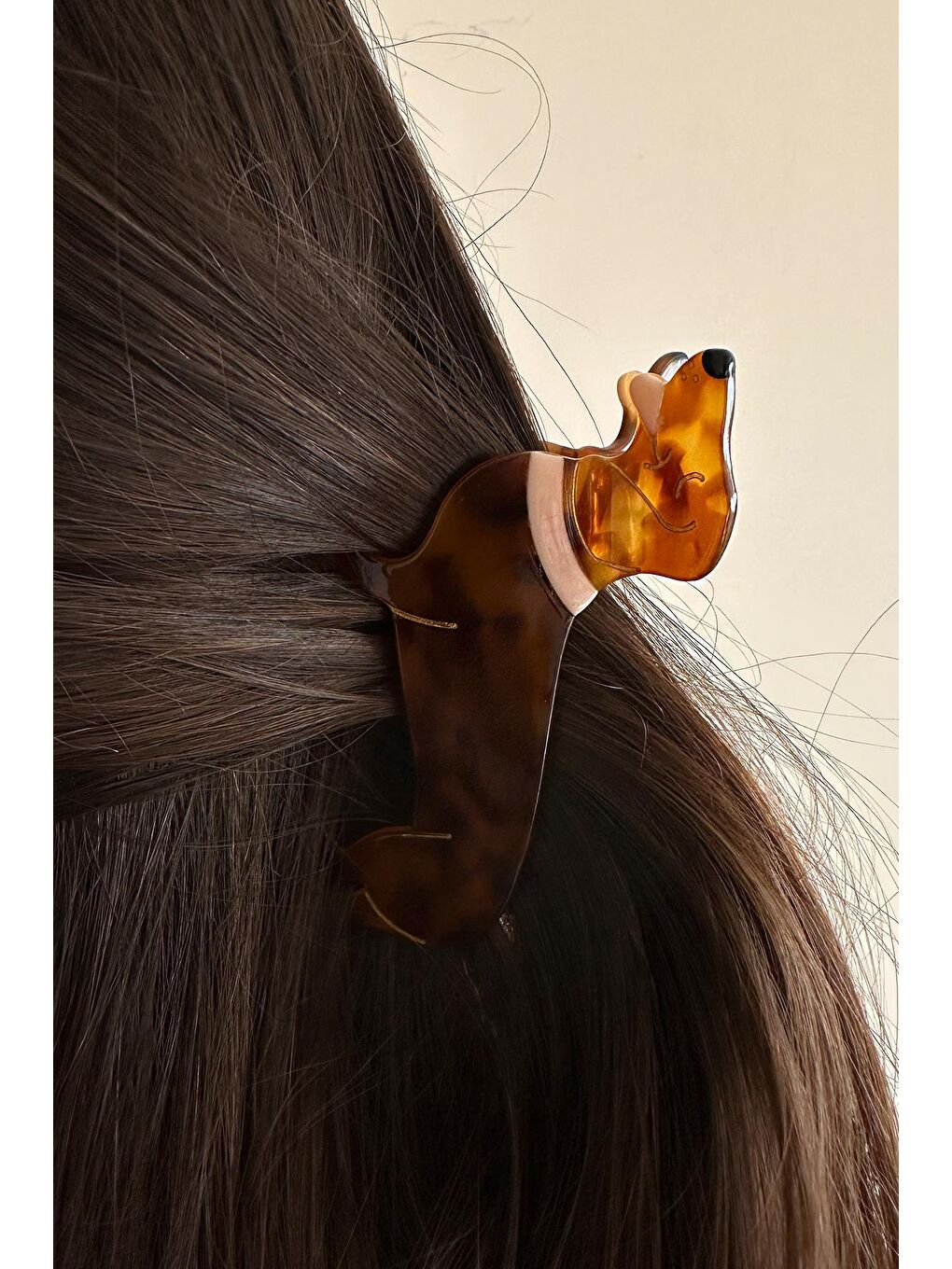 Kahverengi Lüks Asetat Sosis Köpek Mandal Toka-8