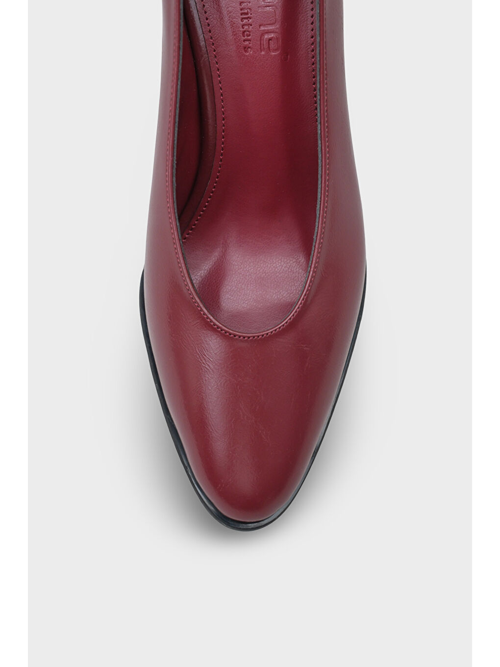 Bordo Daisie Yuvarlak Burunlu Orta Topuklu Günlük Kadın Topuklu Ayakkabı-3