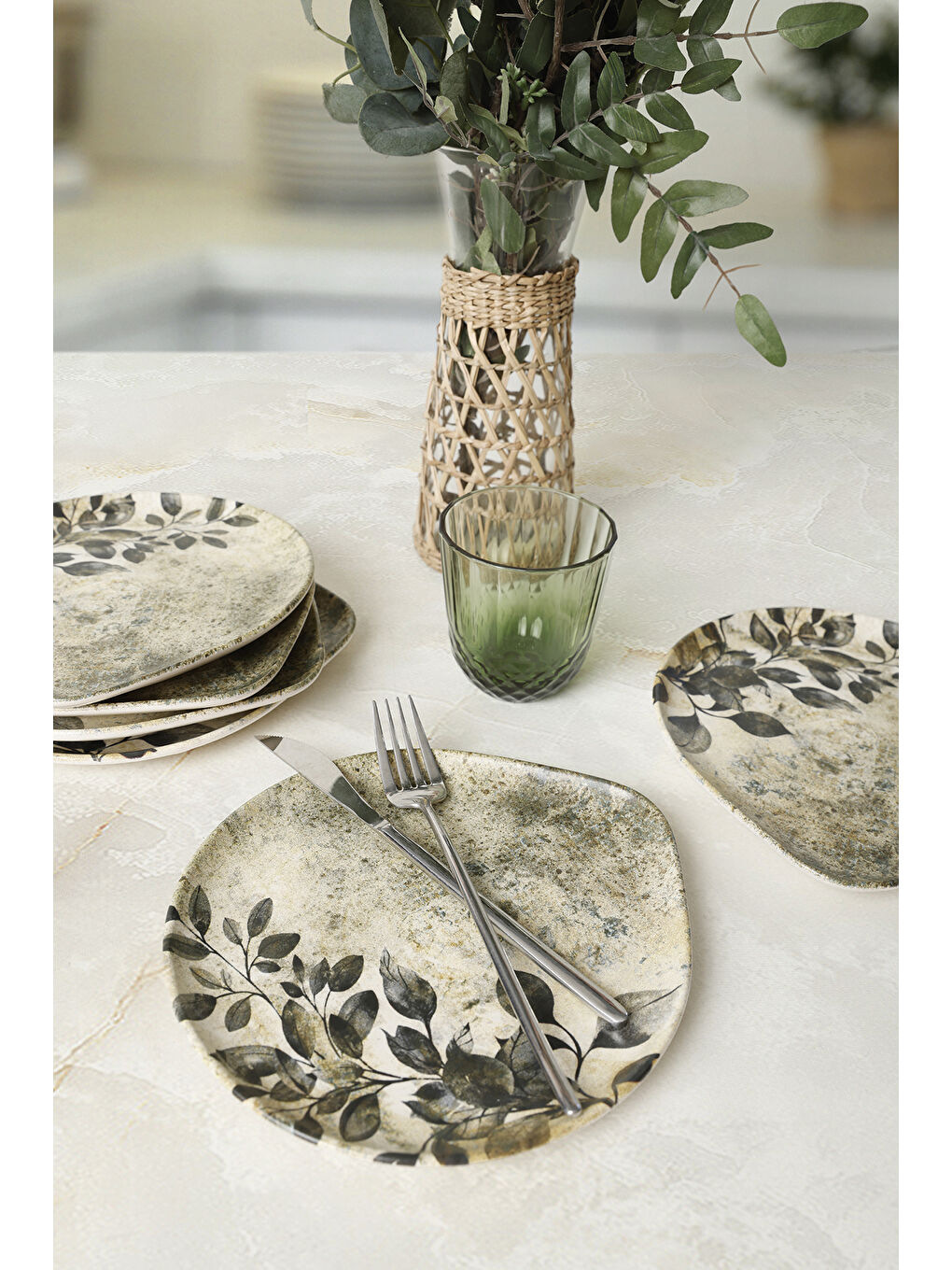 Karışık Forest Rustle Serenity Pasta Tabağı 22 Cm 6 Adet-1