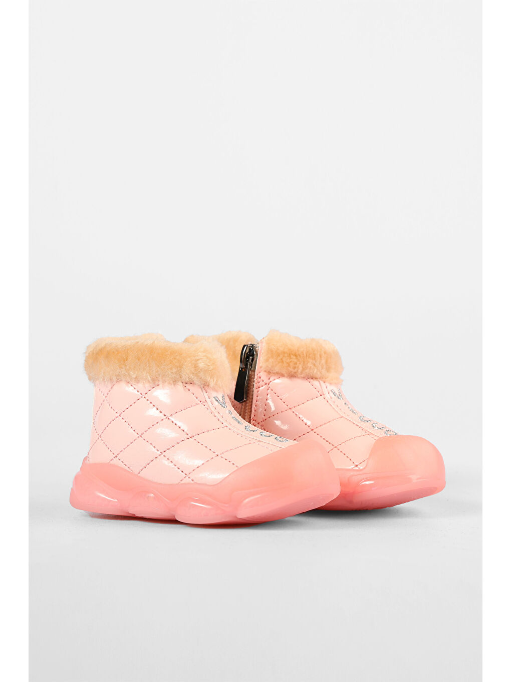 Pembe Poppy II Işıklı Kız Bebek Pudra Bot