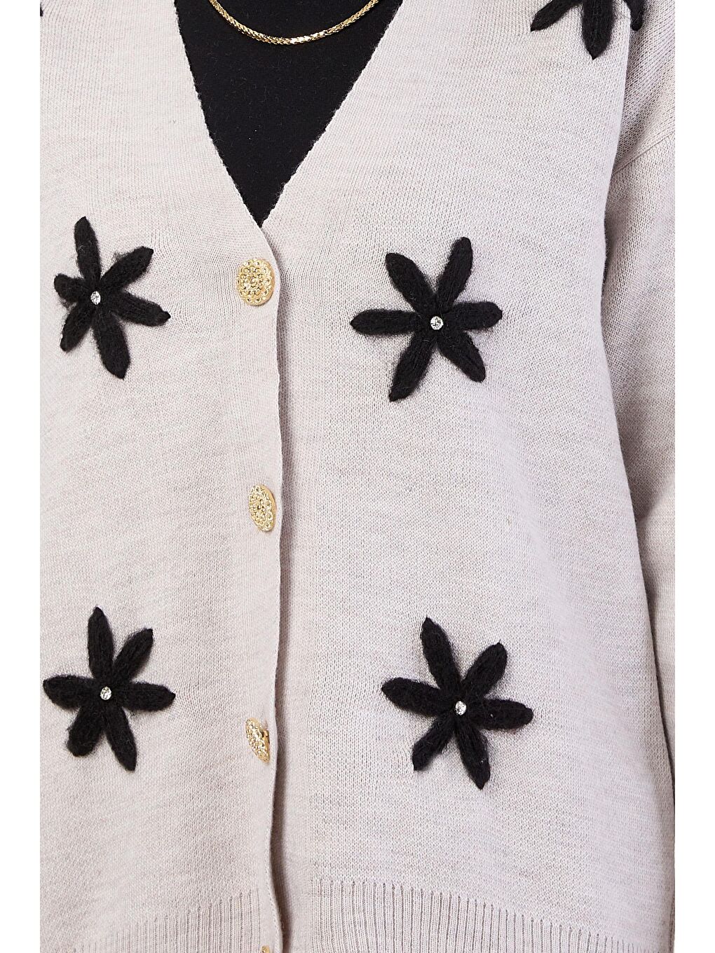 Ceket Yaka Kadın Bej Hırka+Etek Takım - 24107-4