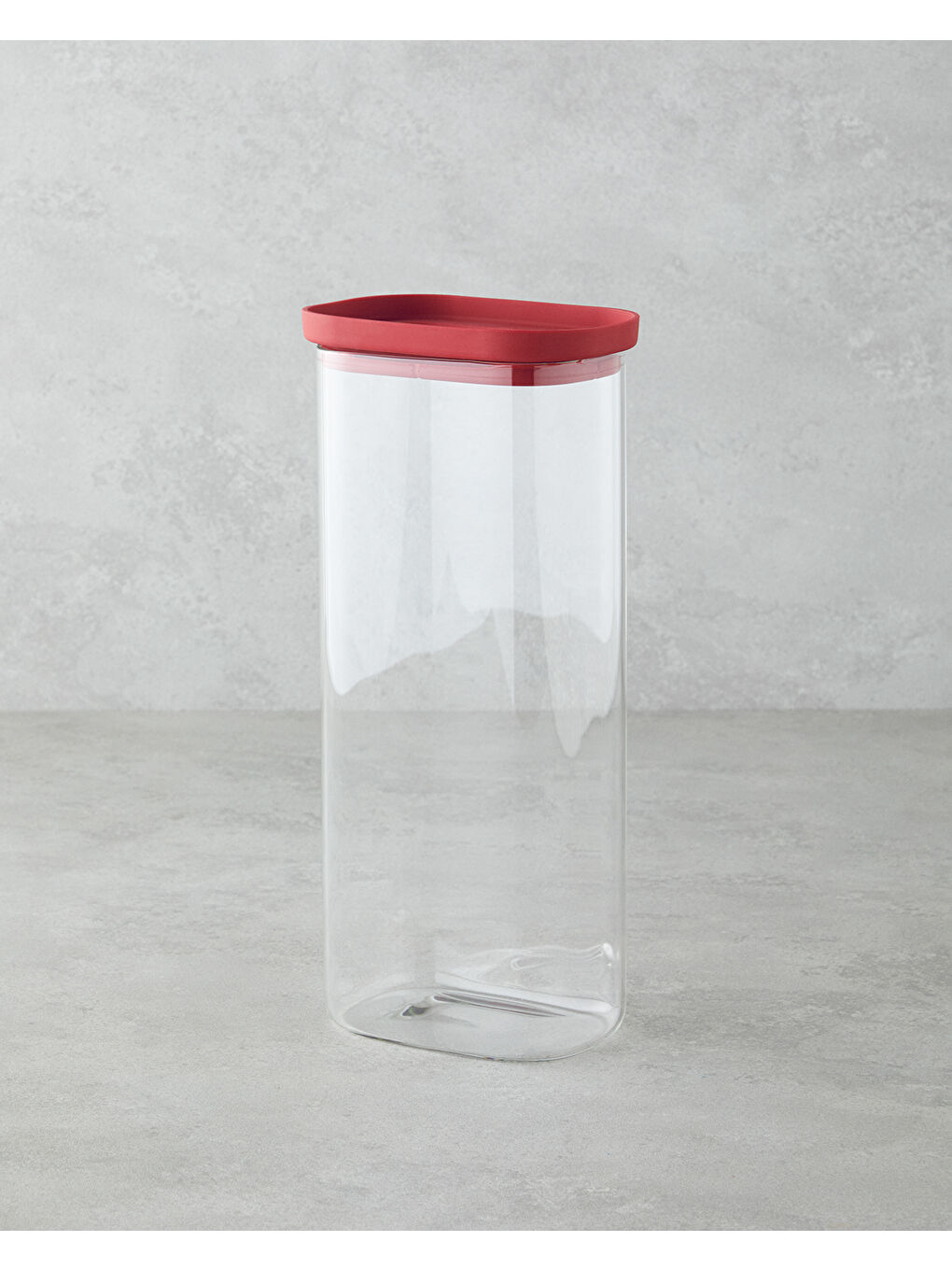 Cam Kavanoz 2000 ml Kırmızı