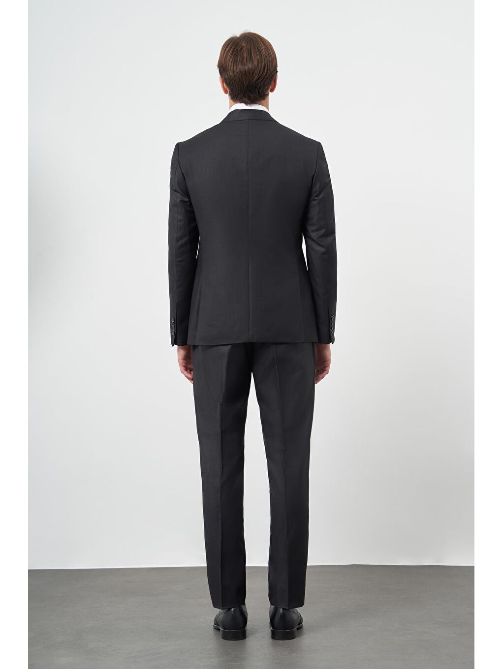 Siyah Düz Mono Yaka 6 Drop Comfort Fit Classic Takım Elbise 1001245171-3
