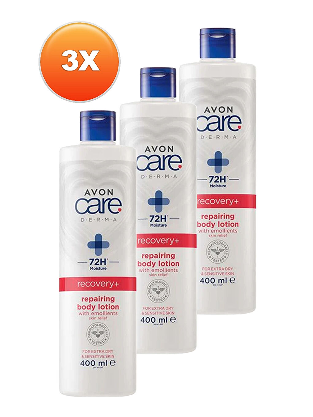 AVON Renksiz Care Derma Recovery+ Repairing Çok Kuru Ciltler için Vücut Losyonu 400 Ml. Üçlü Set - 1