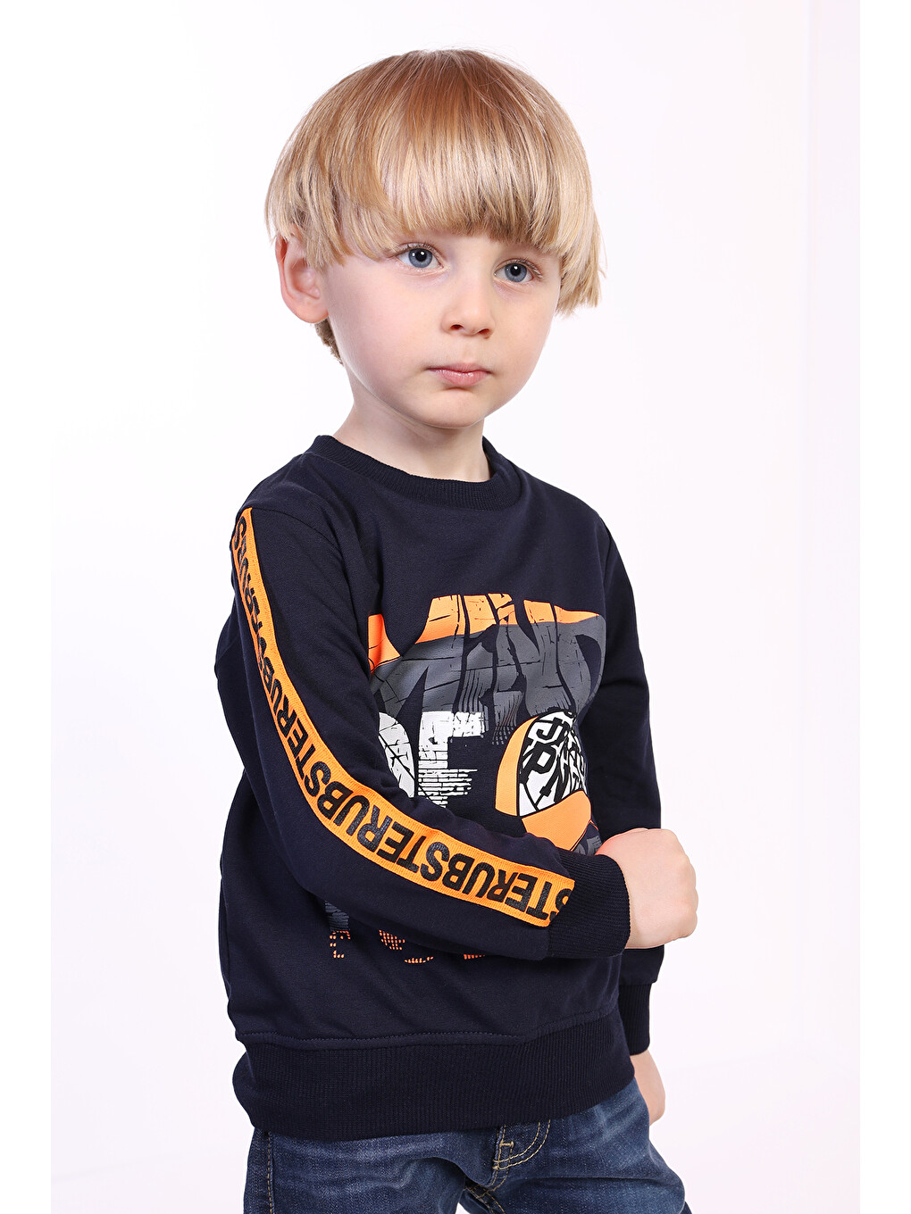 Lacivert Erkek Çocuk Mınd Of Future Baskılı Sweatshirt