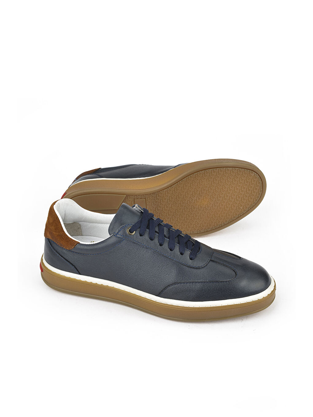 Erkek Hakiki Deri Sneaker 151983Z1403 Lacivert-3
