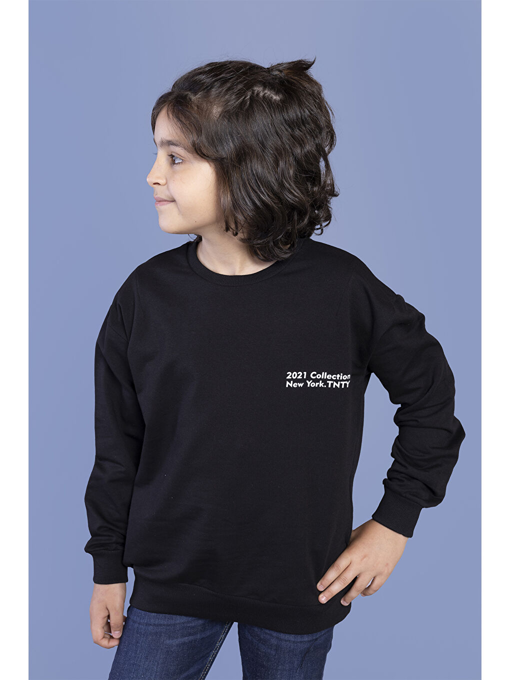 Toontoykids Siyah Erkek Çocuk Baskılı Sweatshirt