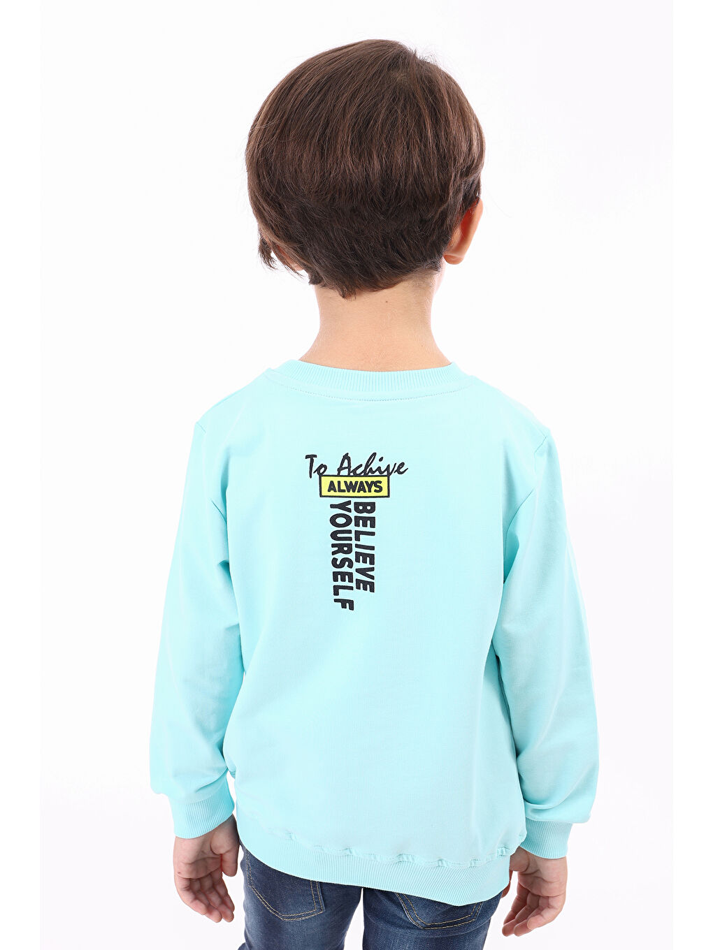 Toontoykids Turkuaz Erkek Çocuk Baskılı Sweatshirt