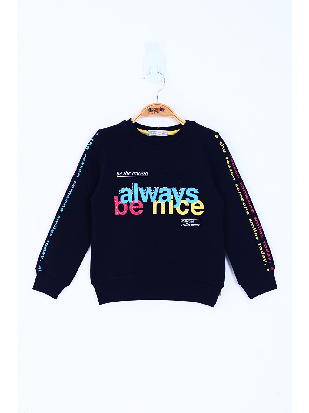 Toontoykids Siyah Kız Çocuk Always Baskılı Sweatshirt