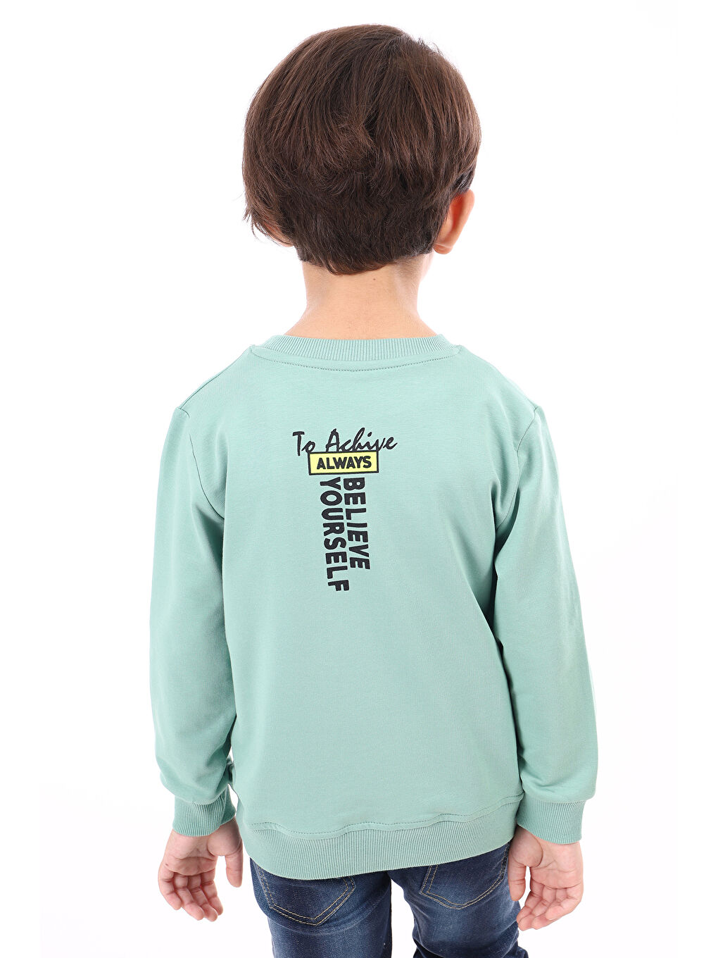 Toontoykids Yeşil Erkek Çocuk Baskılı Sweatshirt