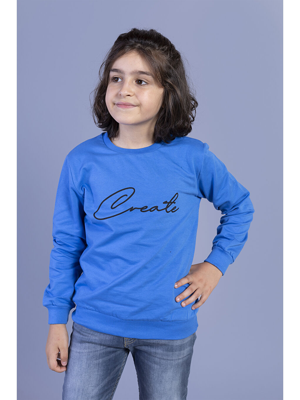 Toontoykids Mavi Erkek Çocuk Baskılı Sweatshirt