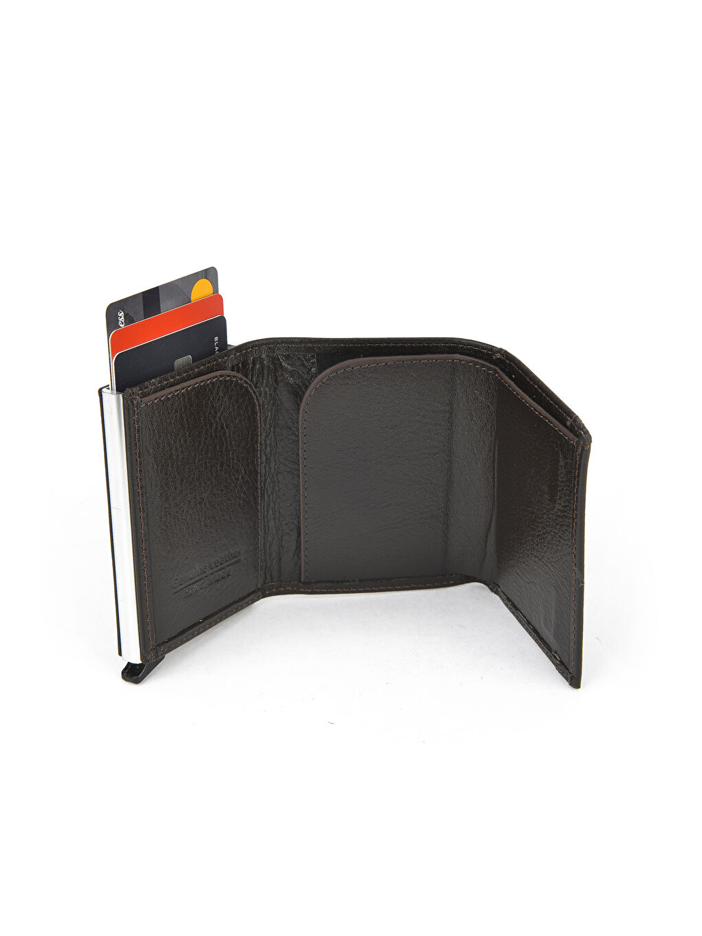 Kahverengi Erkek Hakiki Deri Mekanizmalı Cüzdan 1519841ZYMK13 Acı Kahve-2