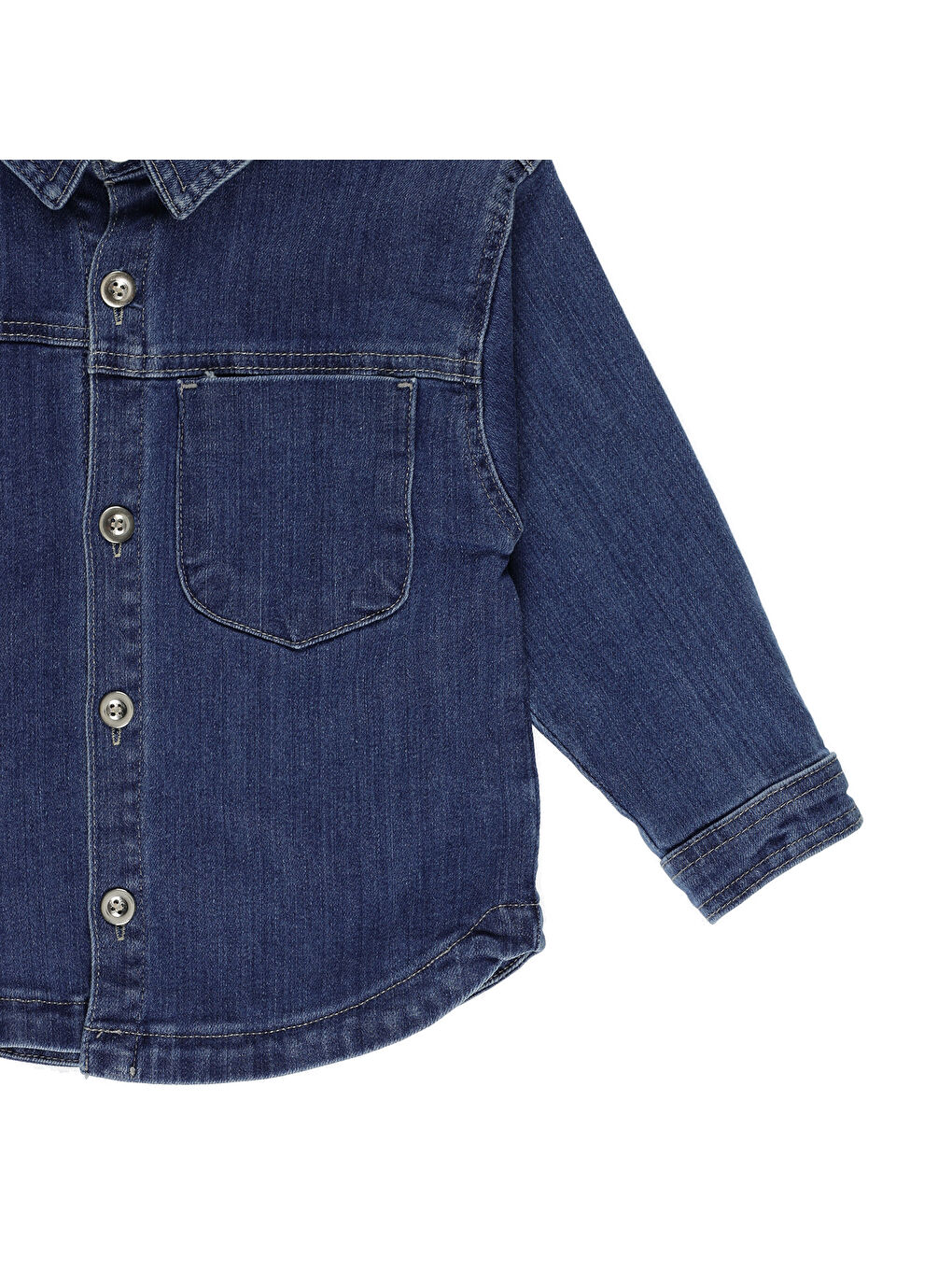 Panço Lacivert Erkek Çocuk  Cep Detaylı Denim Ceket - 2