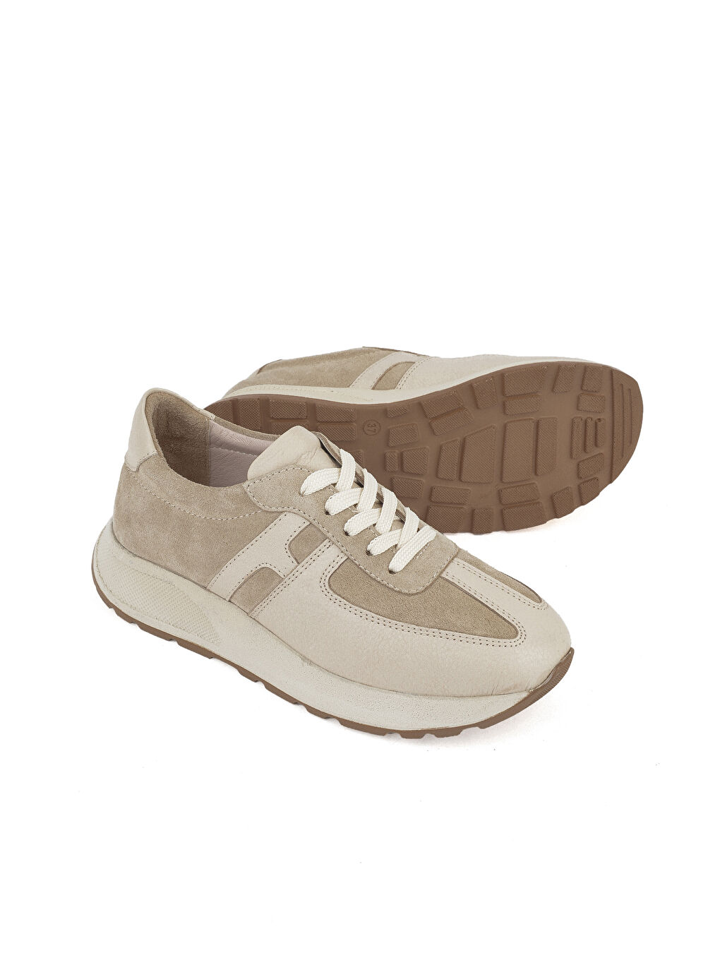 Kadın Hakiki Deri Sneaker 1511050Z2050 Bej-3