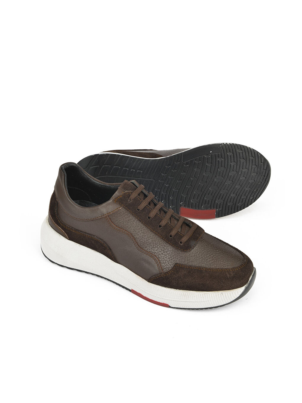 Kahverengi Erkek Hakiki Deri Sneaker 151423Z520 Kahve-3