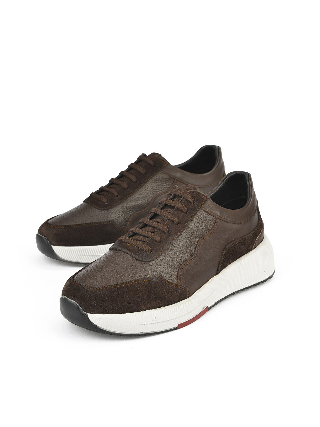 Kahverengi Erkek Hakiki Deri Sneaker 151423Z520 Kahve-4