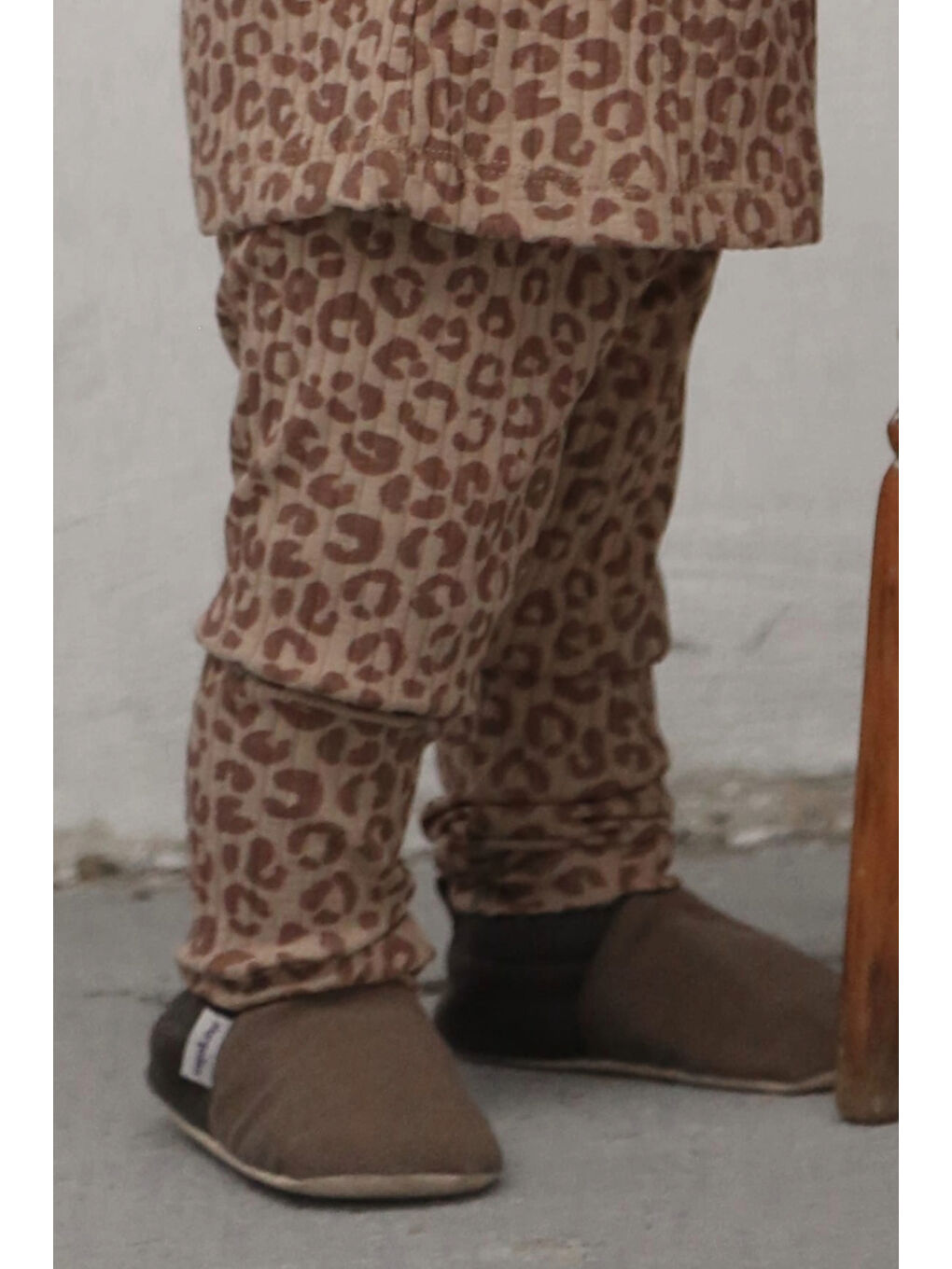Kahverengi Leopar Desenli Bebek Tayt-1