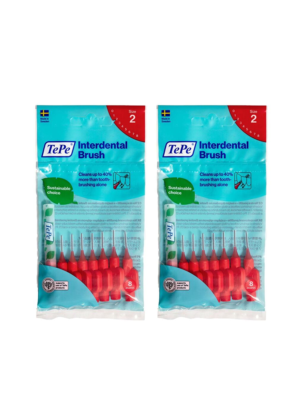 Tepe Renksiz İnterdental Brush Arayüz Fırçası Kırmızı 0.5 mm 8 li x 2 Adet