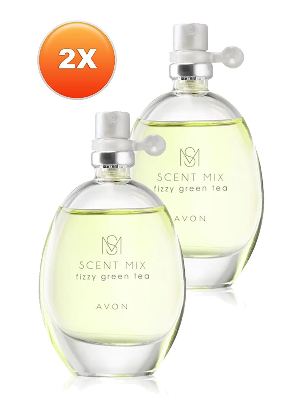 AVON Renksiz Scent Mix Fizzy Green Tea Kadın Parfüm Edt 30 Ml. İkili Set - 1