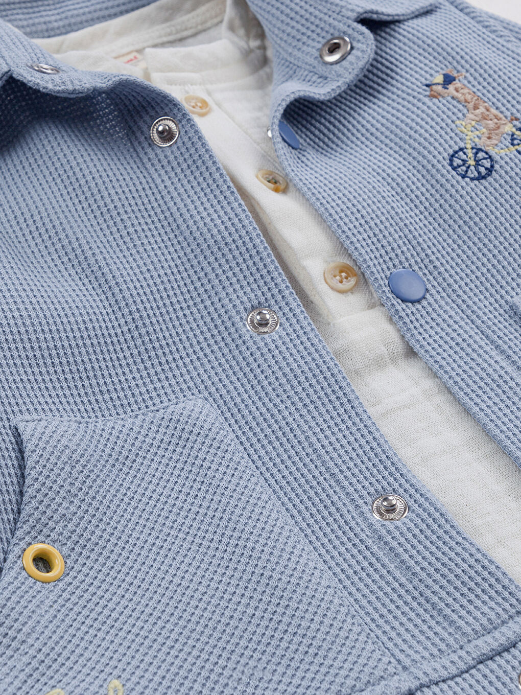 Bombil Erkek Bebek 3'lü Takım 6-18 Ay Mavi-3