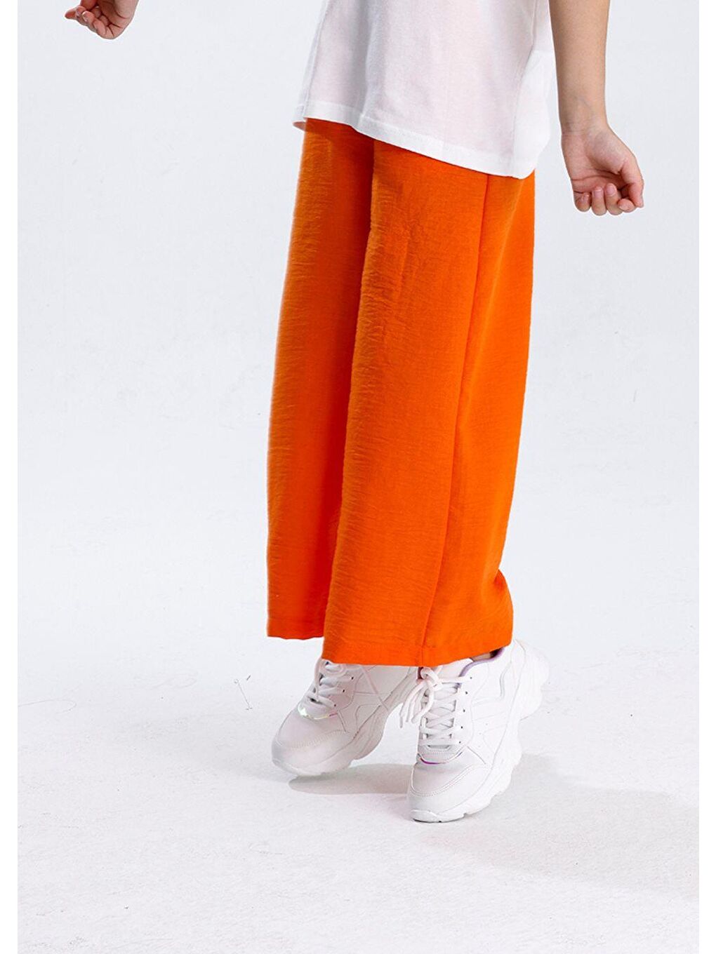 Turuncu Düz Pantolon-2