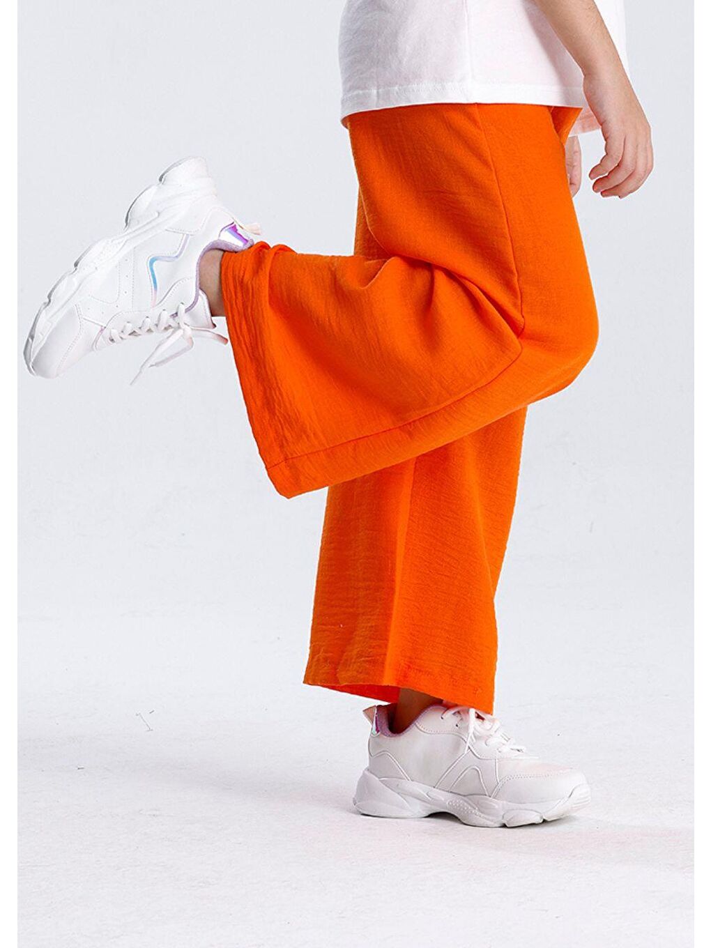 Turuncu Düz Pantolon-3