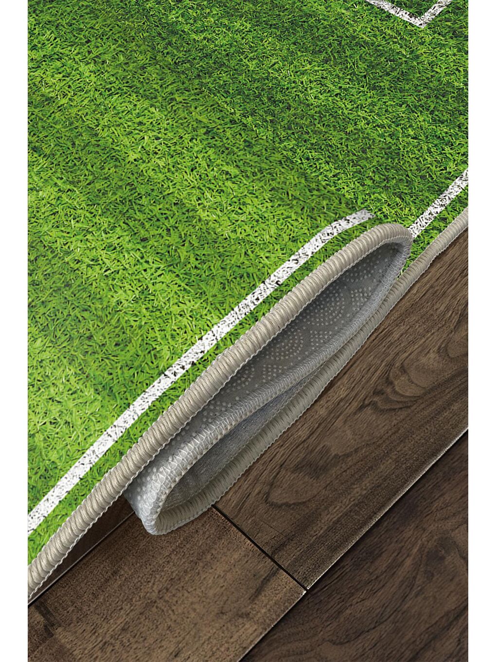 Mavi Dekoratif Özel Tasarım Yıkanabilir, Modern Halı  100 x 200 cm-4