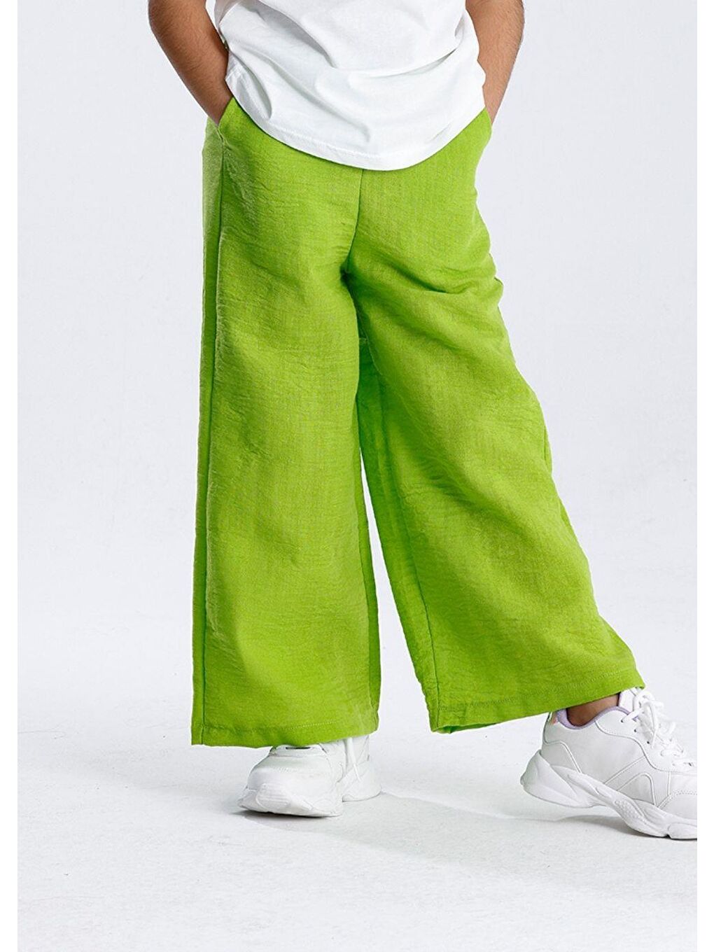 Yeşil Düz Pantolon-2