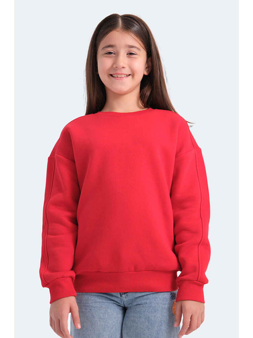 SLAZENGER LOGAN Kız Çocuk Sweatshirt Kırmızı