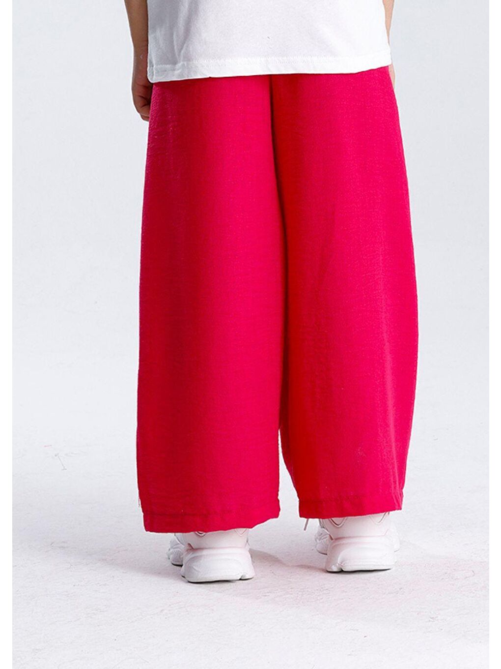 Fuşya Düz Pantolon-4