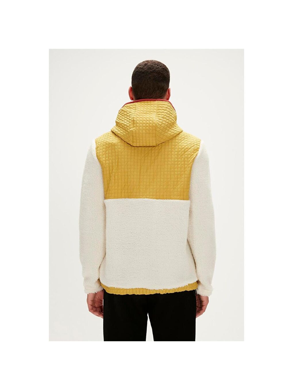 Leonard Half Zip Plush Erkek Bej Dik Yaka Sweatshirt-4