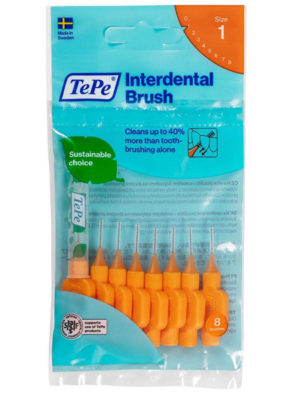 Tepe Renksiz İnterdental Brush Arayüz Fırçası Turuncu 0.45 mm 8 li