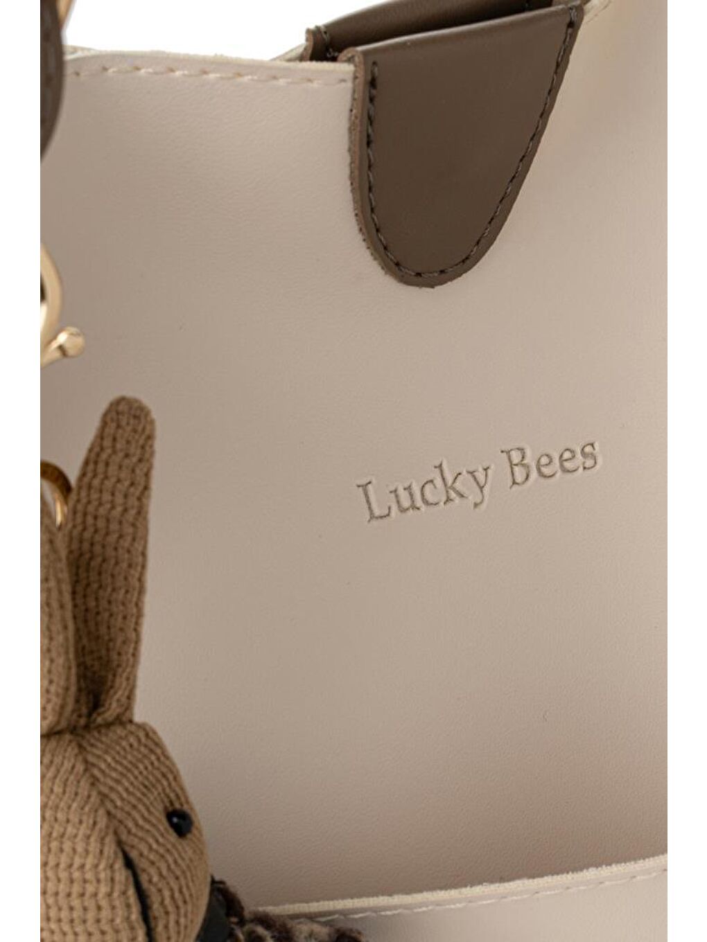 Lucky Bees Krem Kadın El ve Omuz Çantası - 4