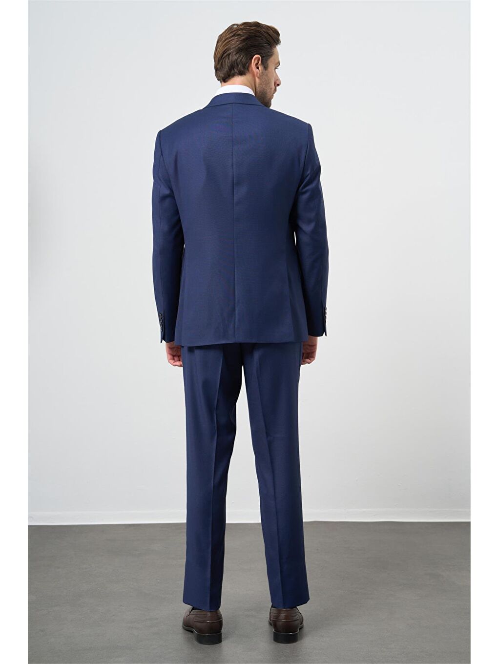 Koyu Lacivert Mono Yaka 6 Drop Comfort Fit Classic Takım Elbise 1001245169-4