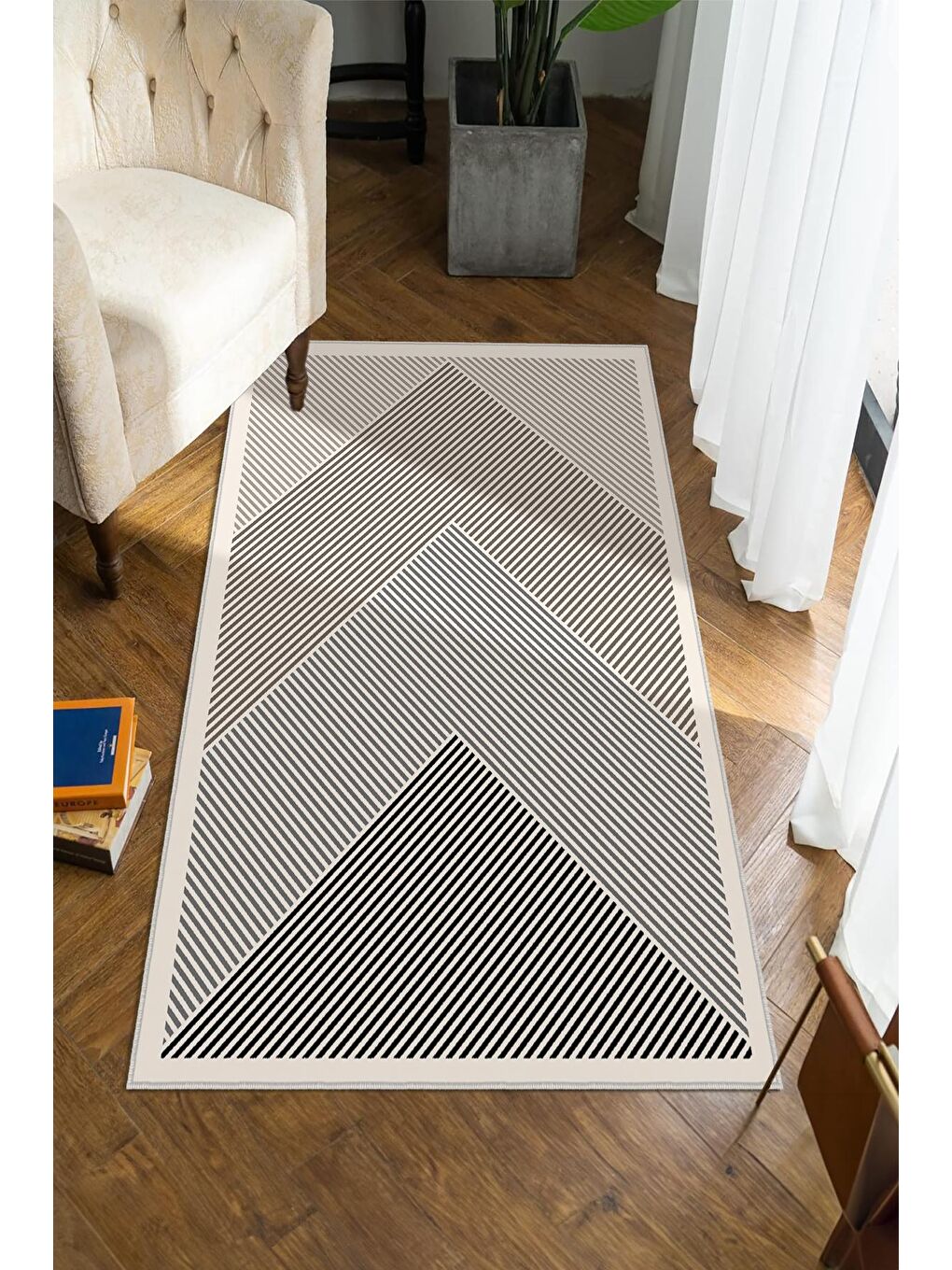 Karışık Dekoratif Özel Tasarım Yıkanabilir, Modern Halı  80x150-1