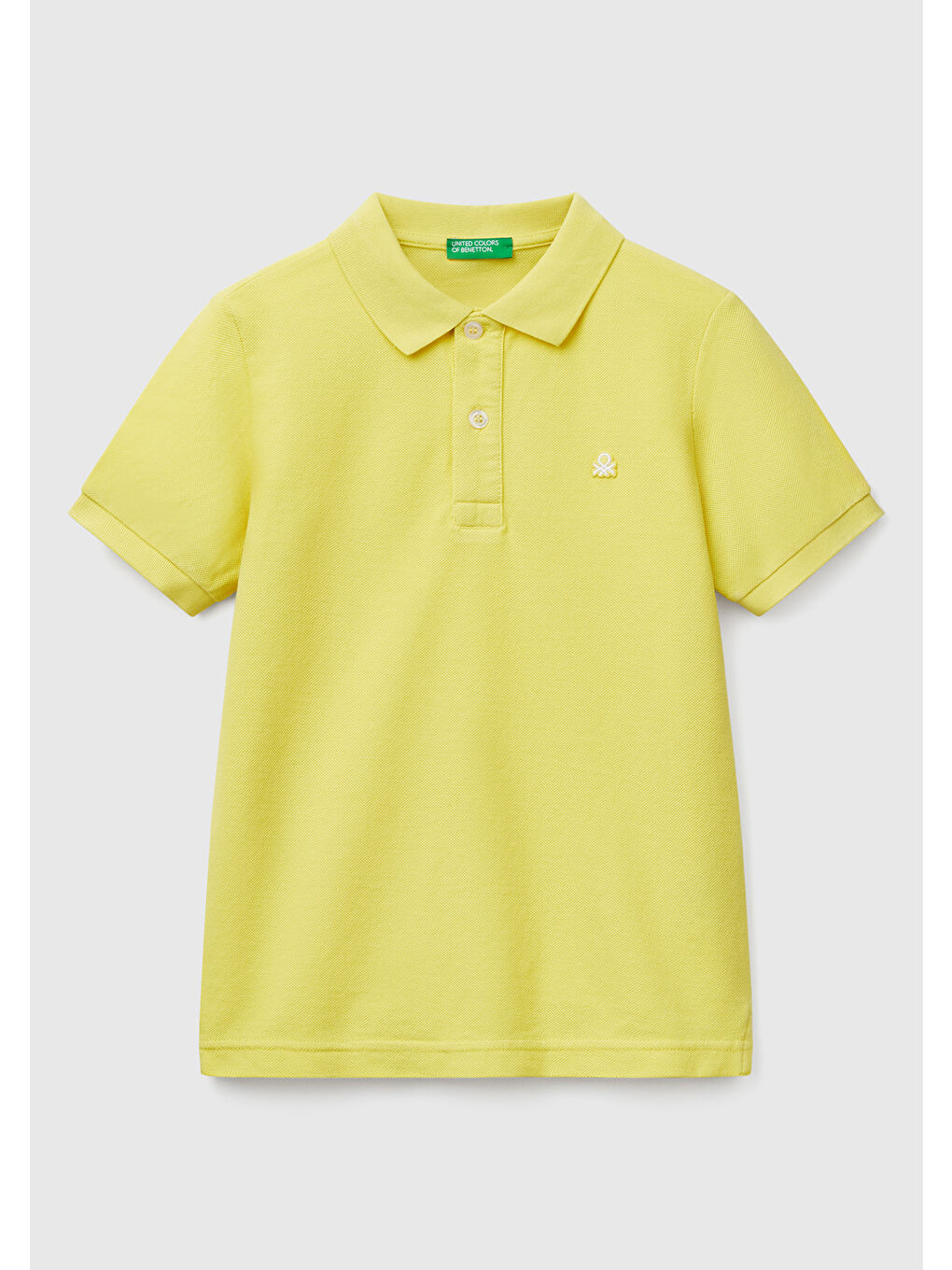 Erkek Çocuk Sarı Logolu Pike Polo Tişört