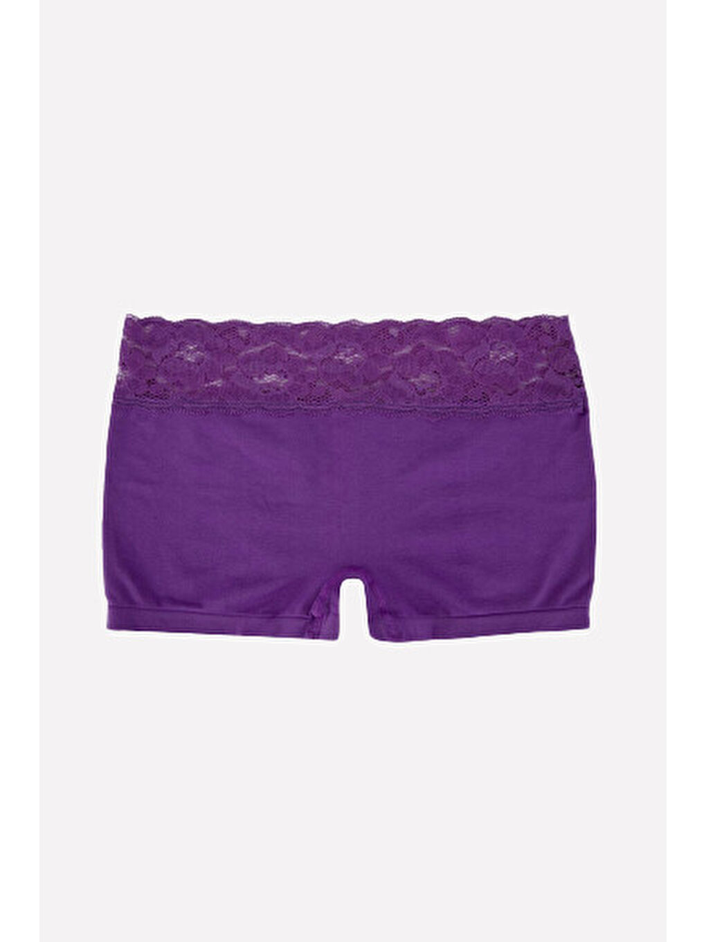 Mor Dikişsiz Ağlı Dantelli Şort Külot