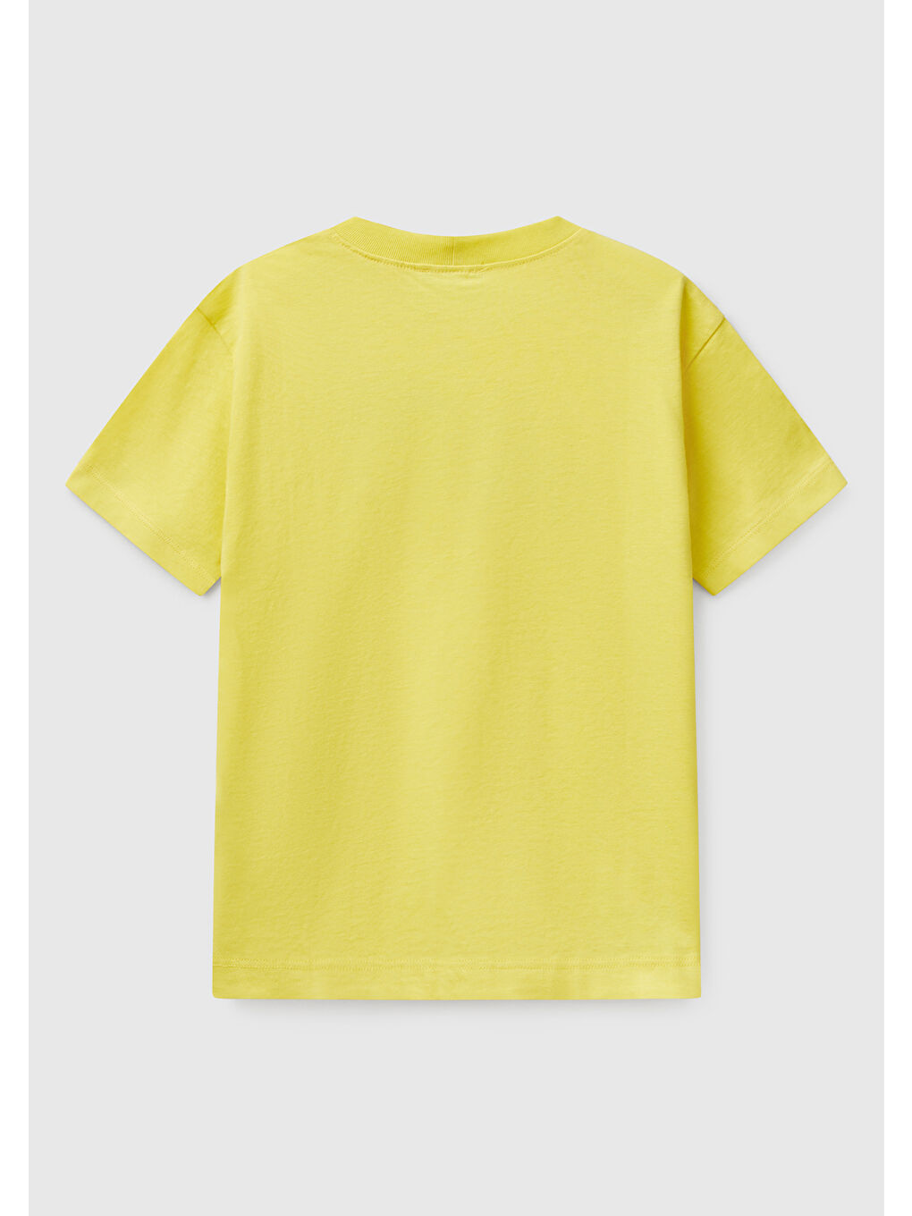 Erkek Çocuk Sarı Benetton Logo Baskılı Tişört-1