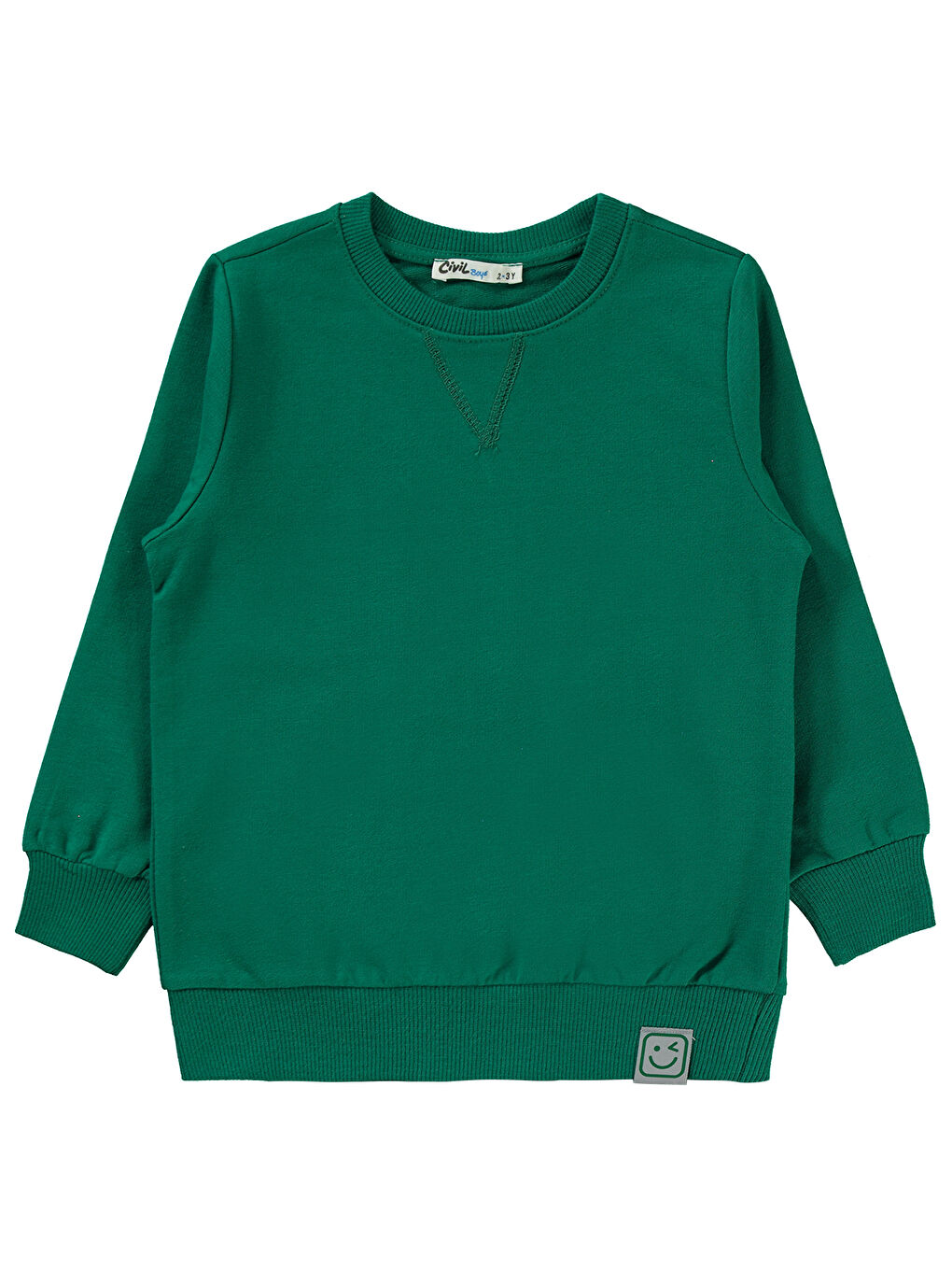 Civil Yeşil Erkek Çocuk Sweatshirt 2-5 Yaş Çam Yeşili