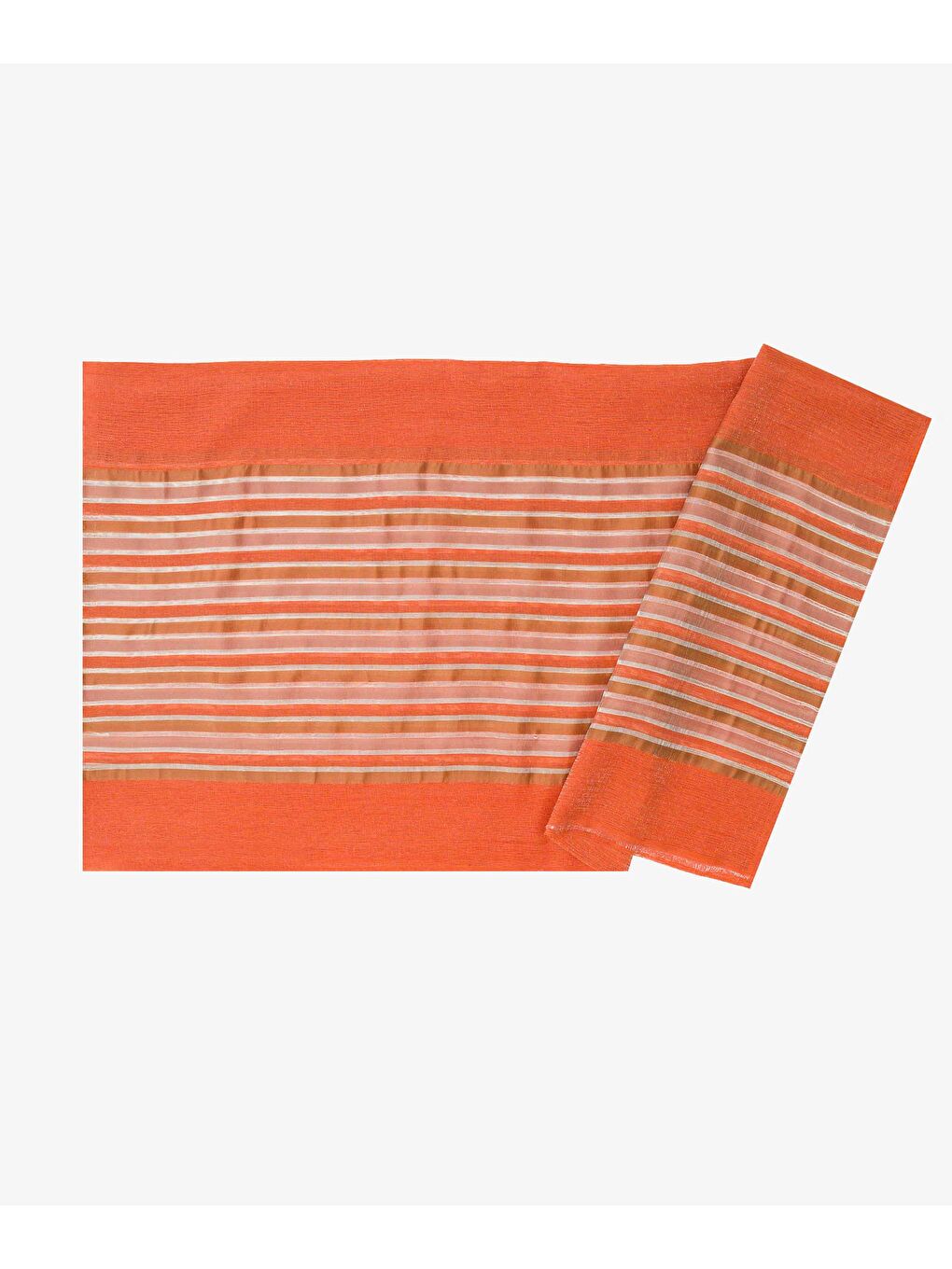 Turuncu 75X190 Cm 2020200 Çizgili Damla Şal