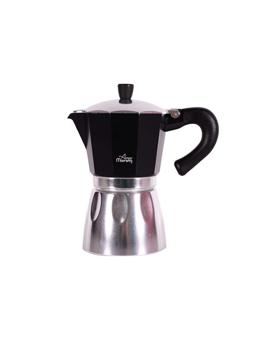 Any Morning Siyah Hes-6 Espresso Kahve Makinesi Alüminyum Moka Pot 240 Ml Siyah