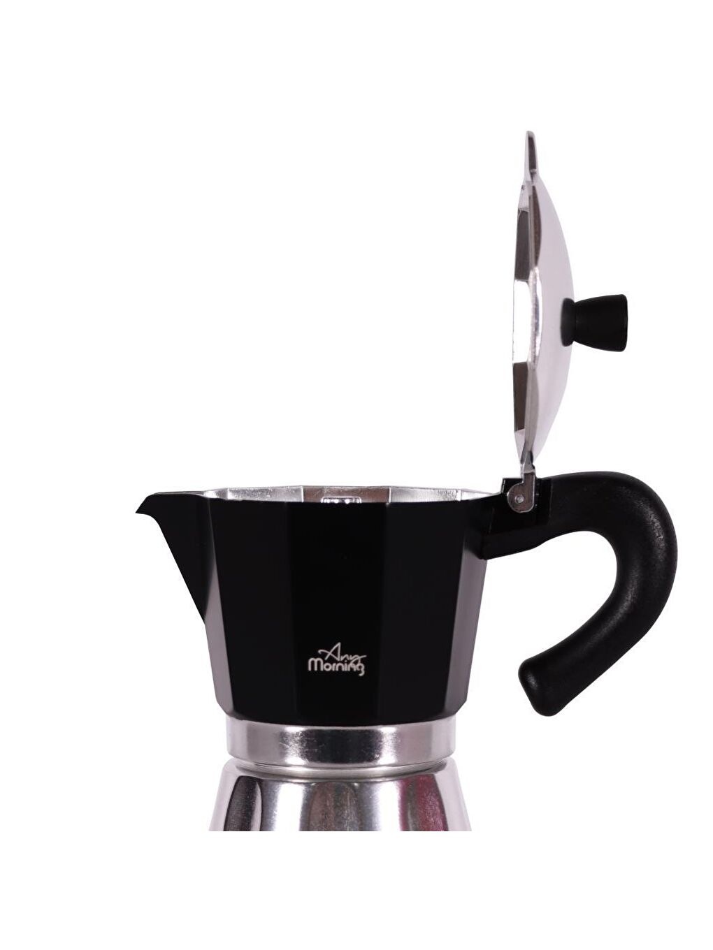 Any Morning Siyah Hes-6 Espresso Kahve Makinesi Alüminyum Moka Pot 240 Ml Siyah - 1