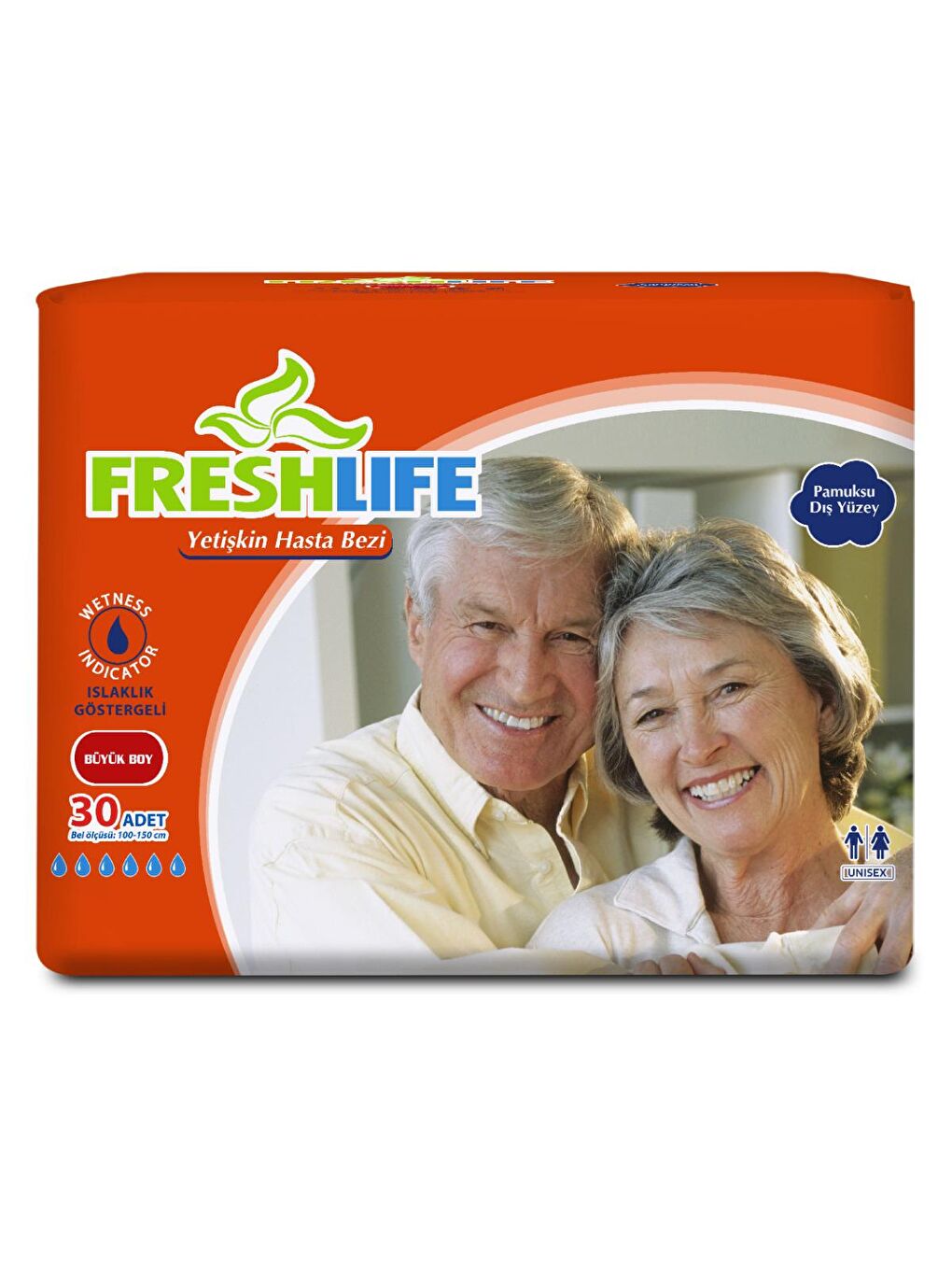 FRESHLIFE Renksiz Large Yetişkin Hasta Bezi 30 Adet - 1