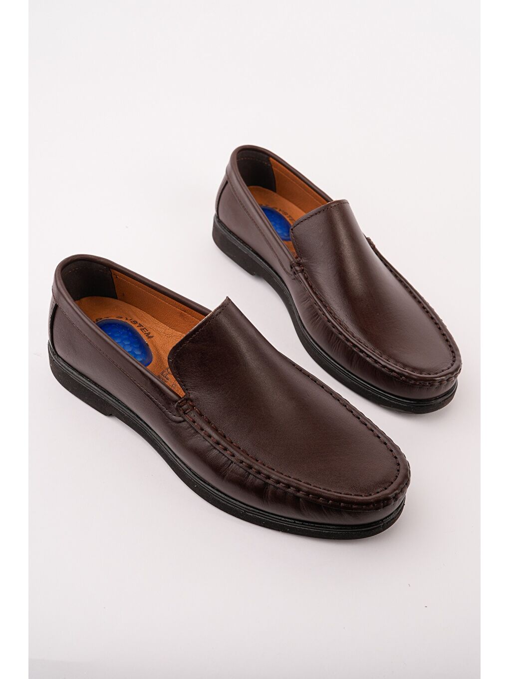 Kahverengi WİNSOR Hakiki Deri Bağcıksız Rahat Taban Erkek Günlük Klasik Loafer Ayakkabı