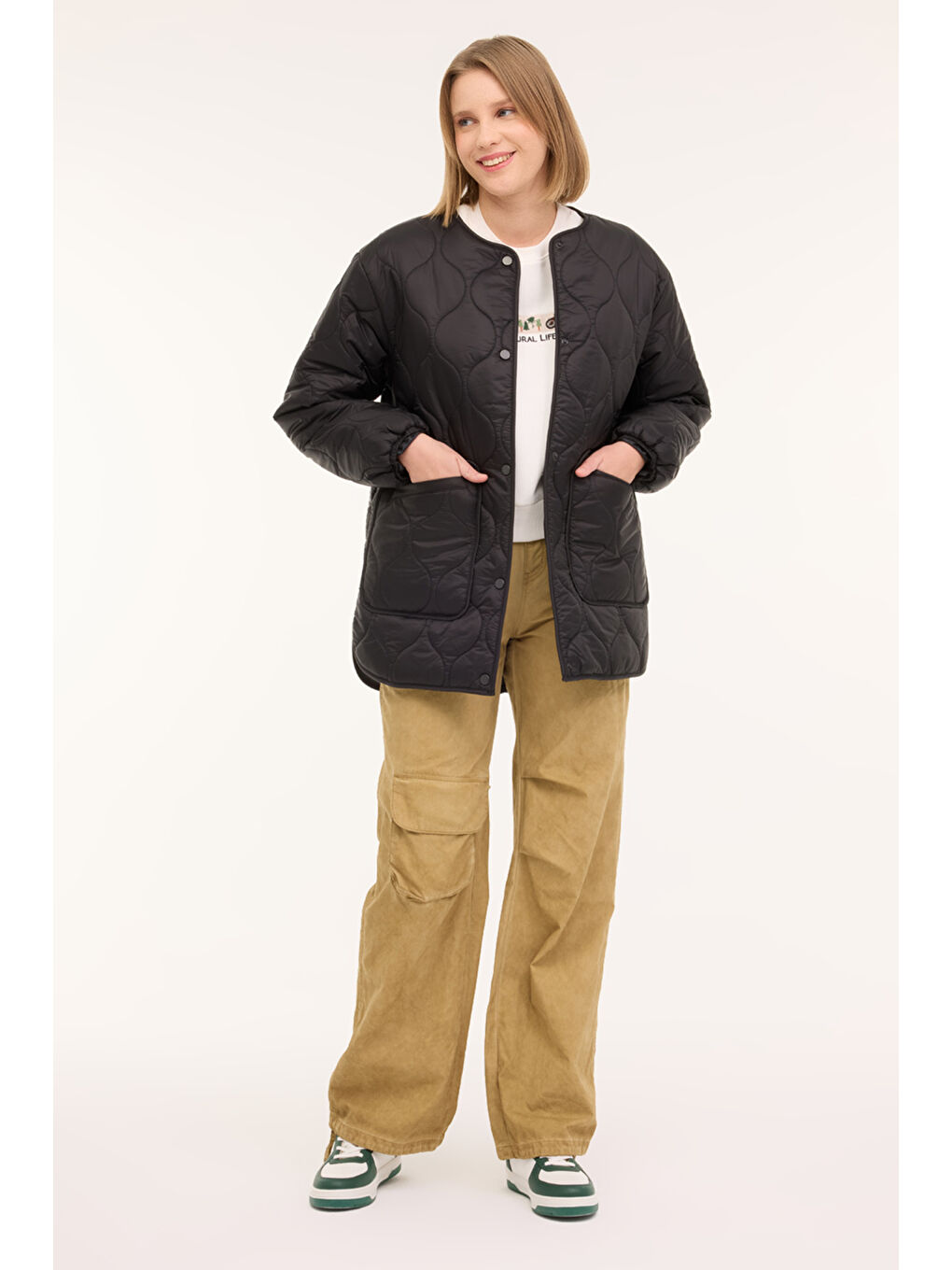 WL DARIAN 1GF652 4PR Siyah Kadın Mont-2