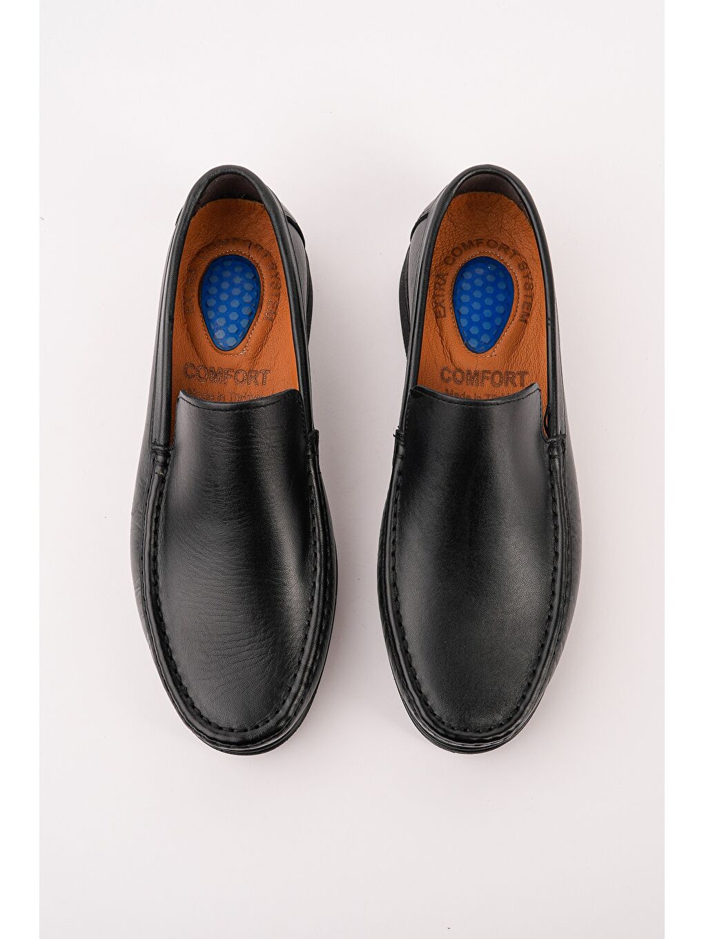 Siyah WİNSOR Hakiki Deri Bağcıksız Rahat Taban Erkek Günlük Klasik Loafer Ayakkabı-1